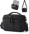 BAGSMART 2 in 1 Quilted Camera Sling Bag for Mirrorless Camera, Black