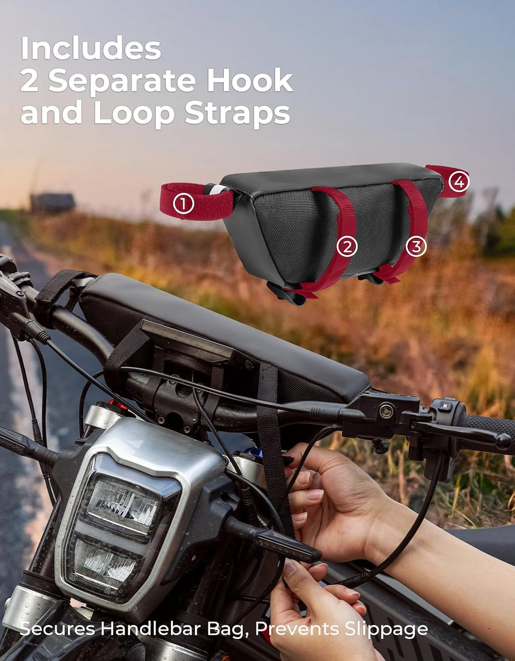 KEMIMOTO Dirt Bike Handlebar Bag Waterproof 1.5L