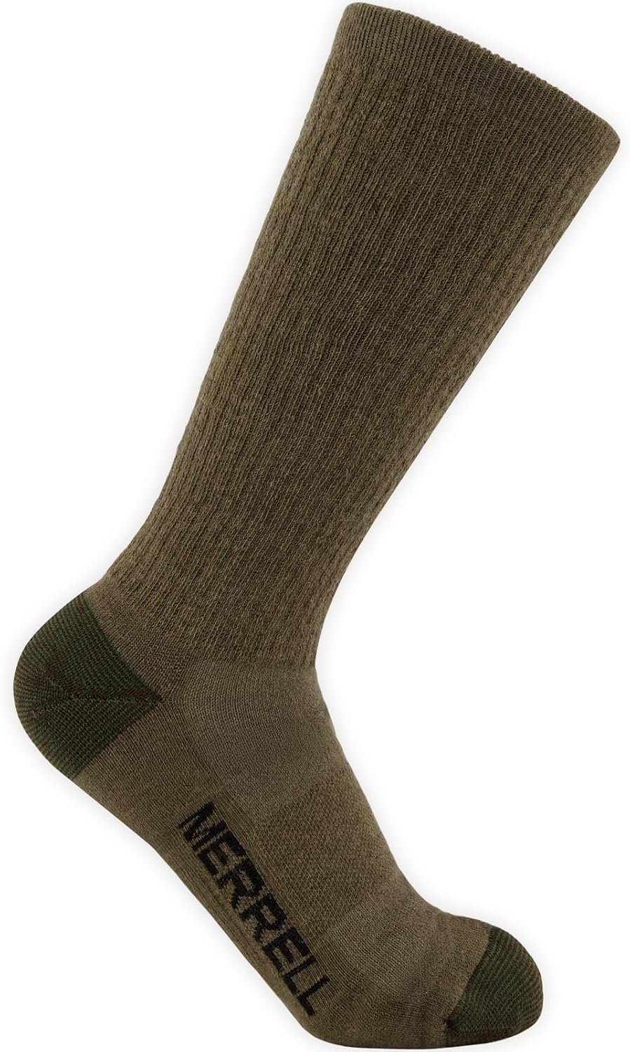 Merrell Unisex 3-pack Trekker Outdoor Crew Socks, Full Cushion Wool Blend Hiker Multi-pack