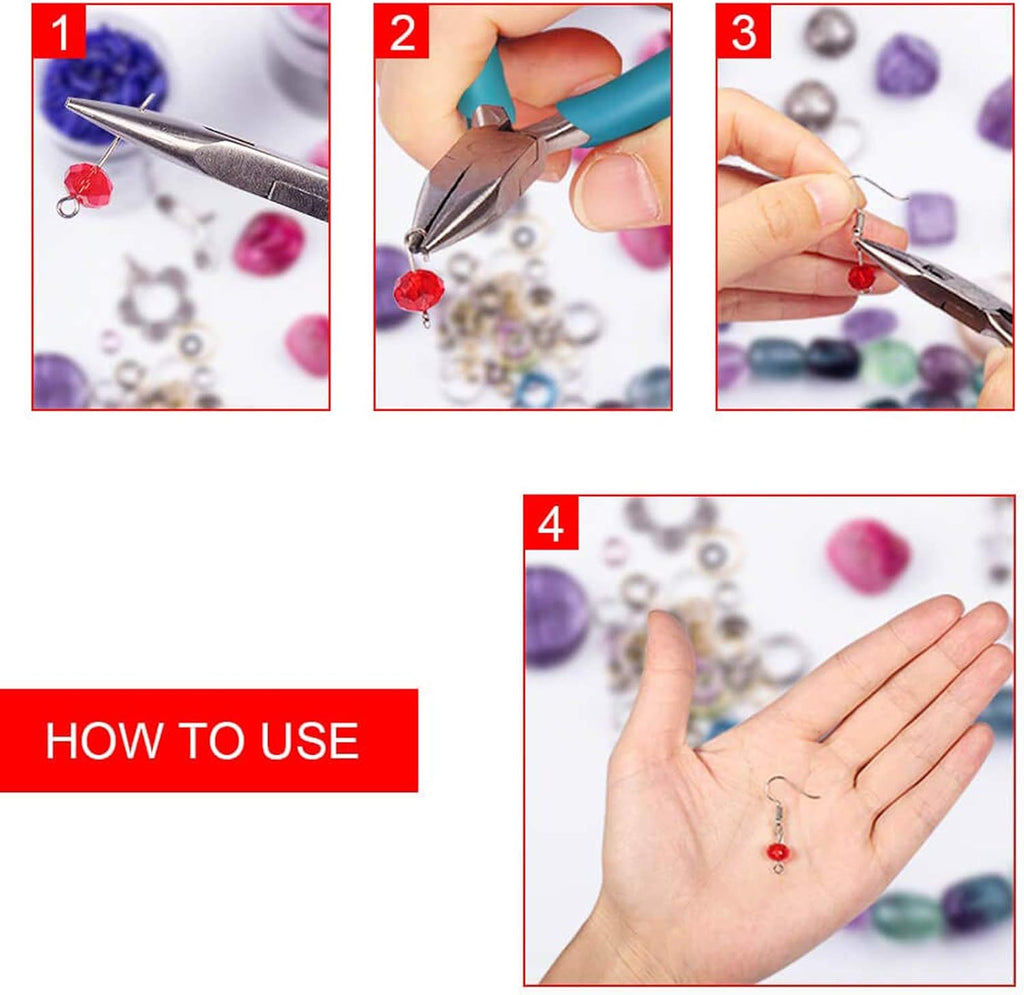 anezus Jewelry Repair Kit with Jewelry Pliers, Jewelry Making Tools, Beading String and Jewelry Making Supplies for Jewelry Repair, Jewelry Making and Beading