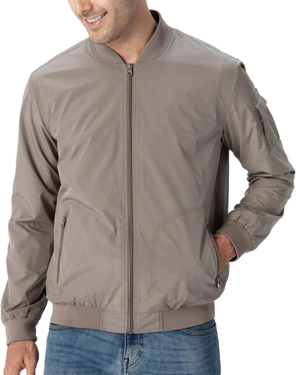TBMPOY Men's Lightweight Jackets Casual Dress Golf Bomber Windbreaker Fall