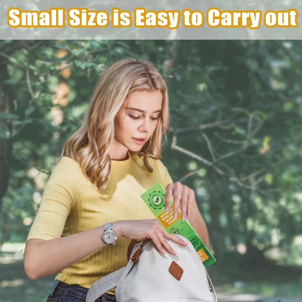 120 Pcs Mosquito Repellent, Citronella Oil Incense Sticks for Patio Camping