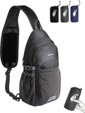 WATERFLY Packable Sling Bag RFID Travel Crossbody Backpack for Women Men