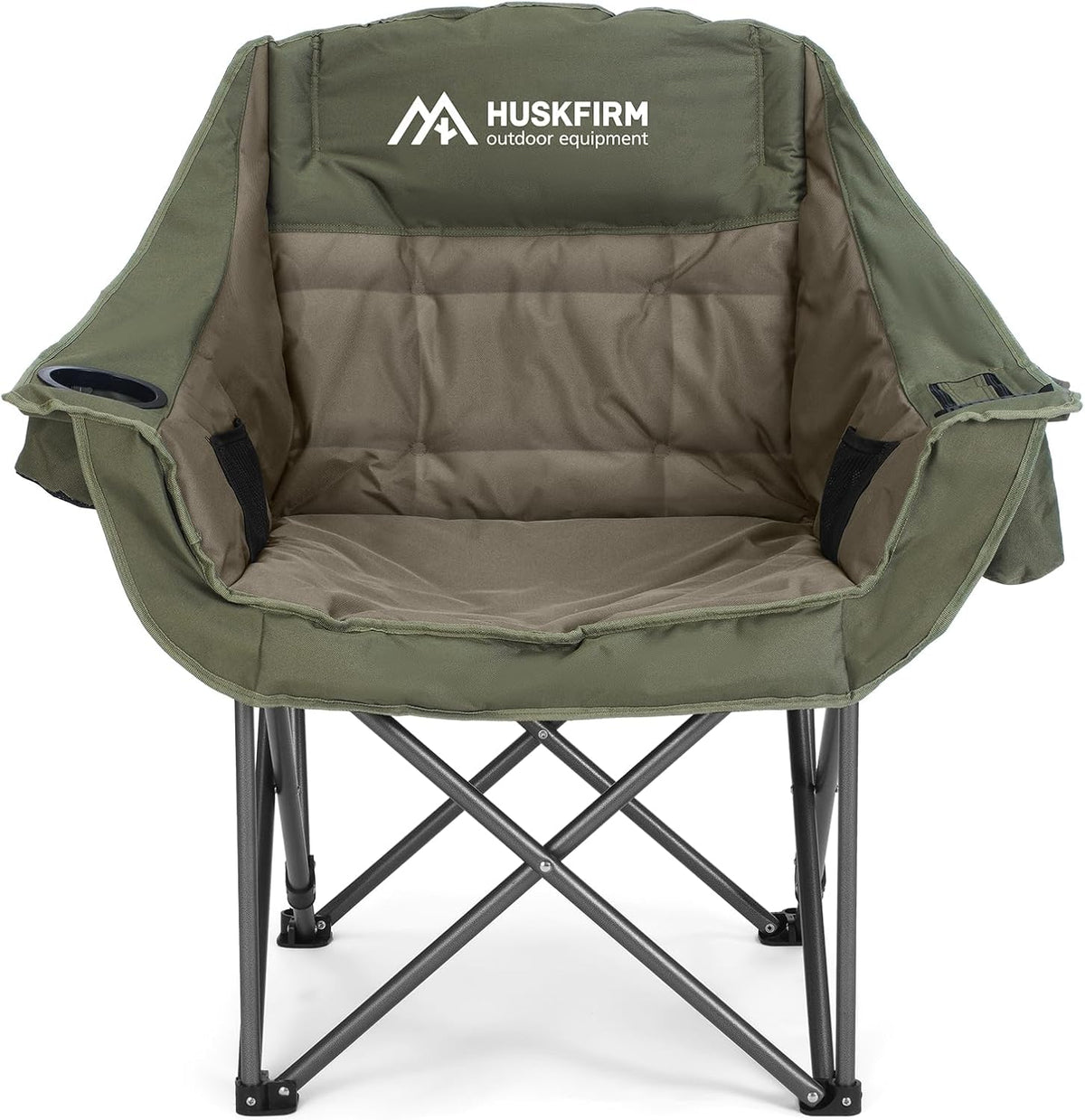Oversized Camping Chair,Padded Camping Chairs Support 450LBS, Green
