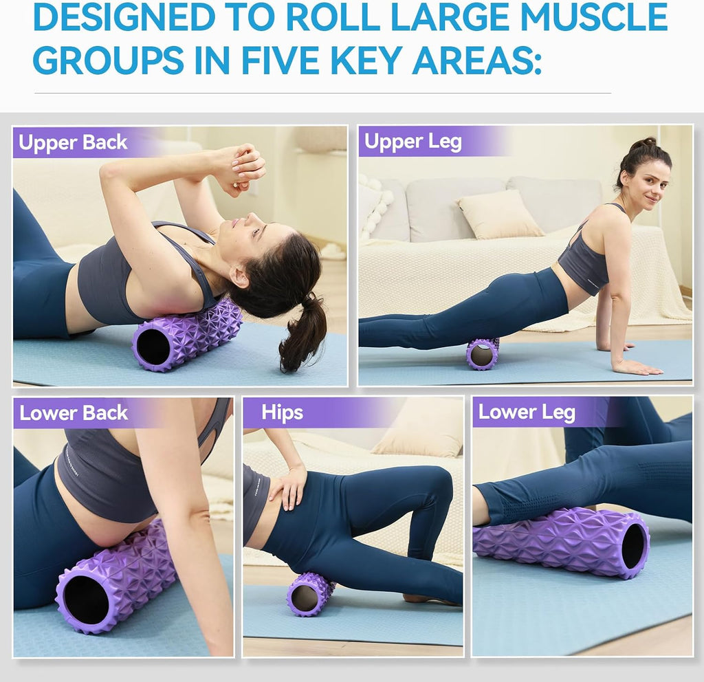 Foam Roller, 15 inch High Density Massage Roller for Exercise
