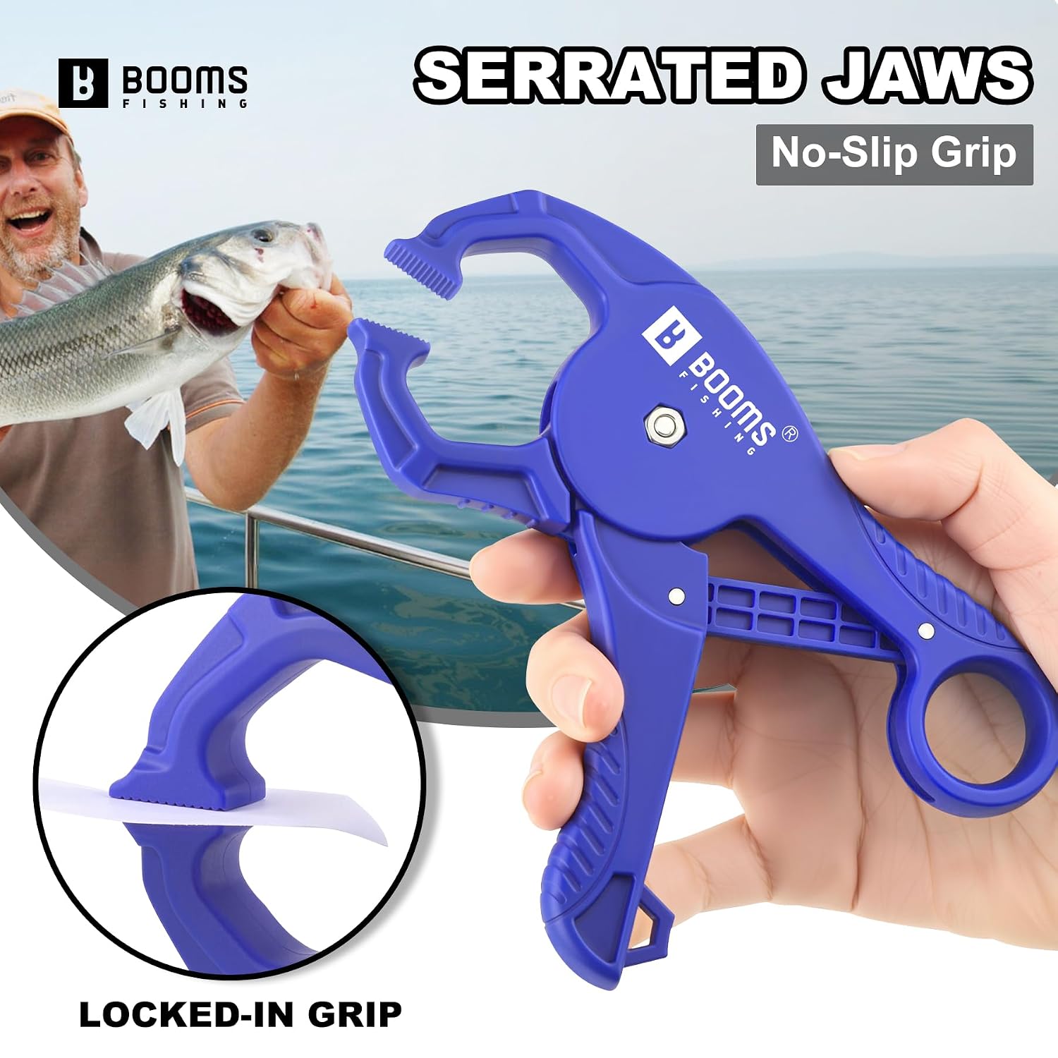 Booms Fishing Digital Fish Scale with Lip Gripper, 65lb Capacity, XW50