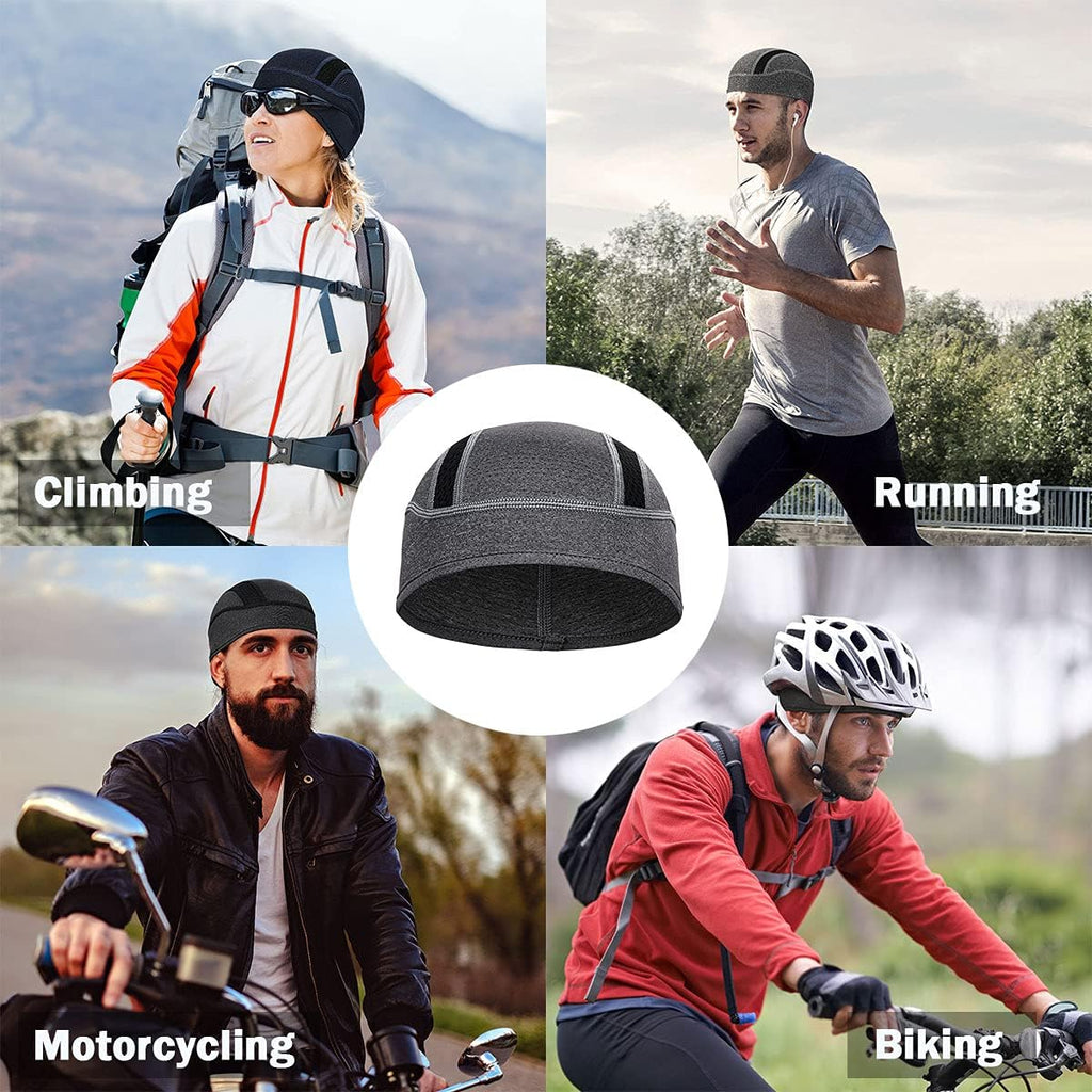 MELASA Cooling Skull Cap Breathable Mesh Sweat Control Helmet Liner for Men