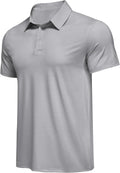 PINSPARK Men's Golf Polo Shirts UPF 50+ Moisture Wicking Collared Shirts