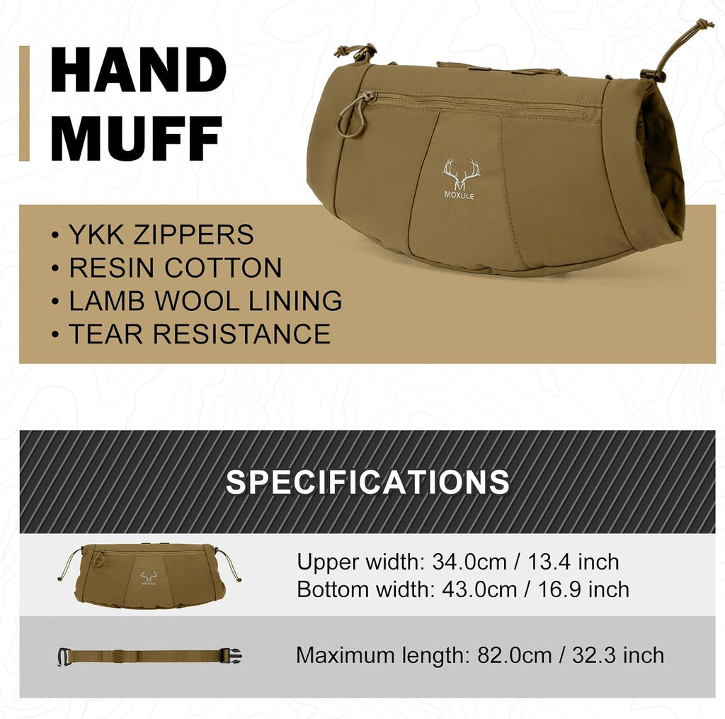MOXULE Hunting Hand Warmer Muff: Insulated Fleece for Cold Weather