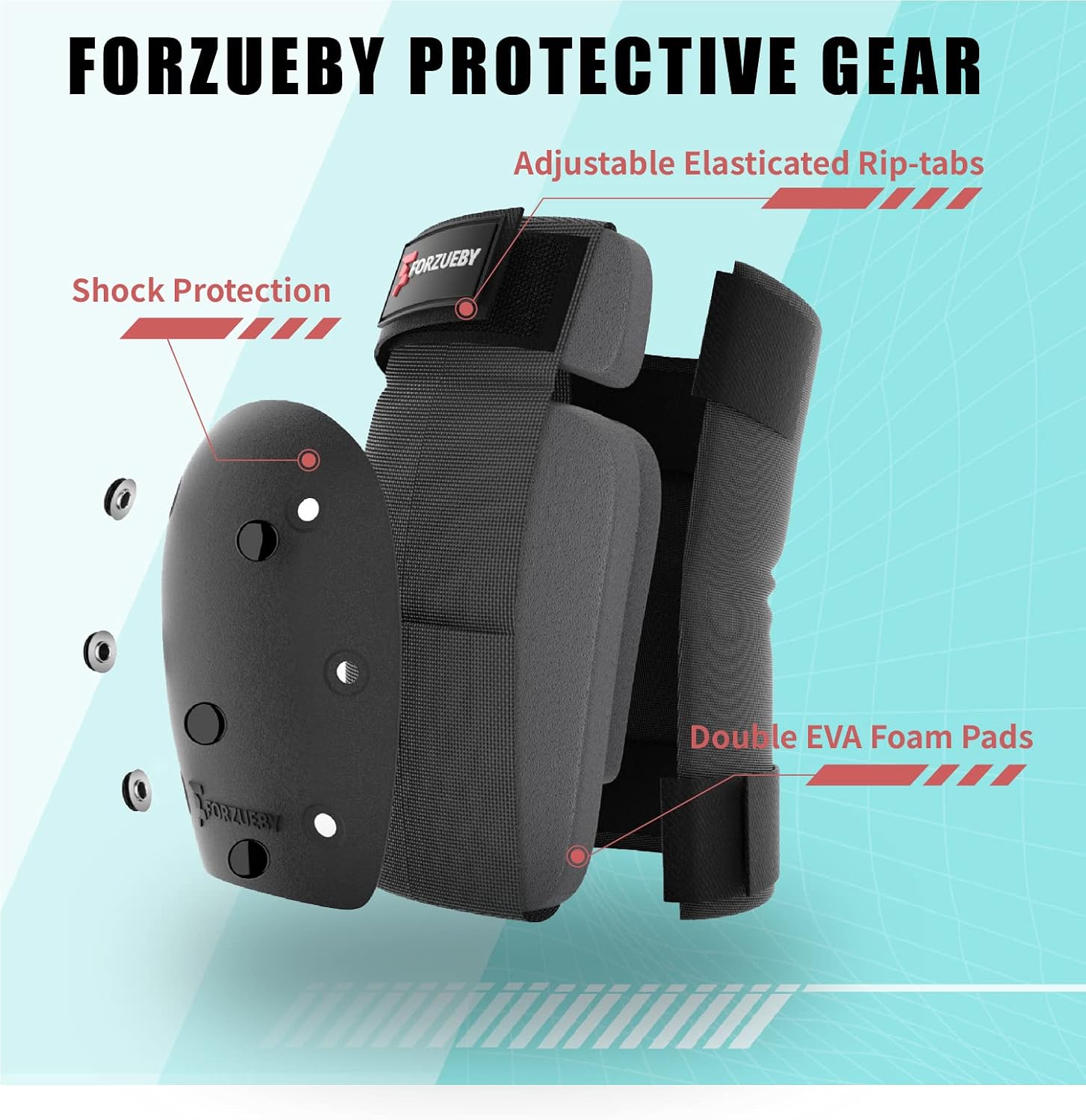 Adult&Kids Knee Pads Elbow Pads Wrist Guards 6 in 1 Protective Gear Set