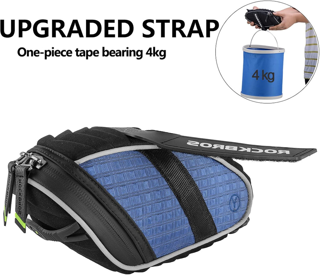 ROCKBROS Bike Saddle Bag Under Seat Bicycle Seat Bag 3D Shell for MTB/Road
