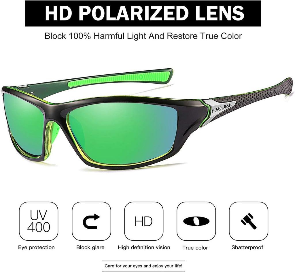 FAGUMA Sports Polarized Sunglasses For Men UV400 Protection