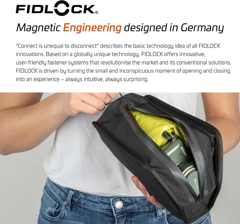 FIDLOCK Twist Essential Bag with Bike Base For Frame Triangle, Black, Large
