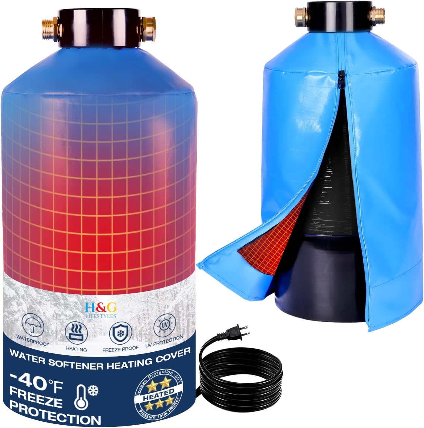 H&G Lifestyles Heated Water Softener Cover for Winter 35W 110V Heating Pad