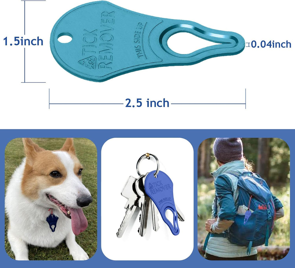 JOTOVO 3 Pack Tick Remover Tool Portable, Tick Removal for Pet and Humans, Safe and Reliable, Pain-Free, Essential Tools for Outdoor Activities