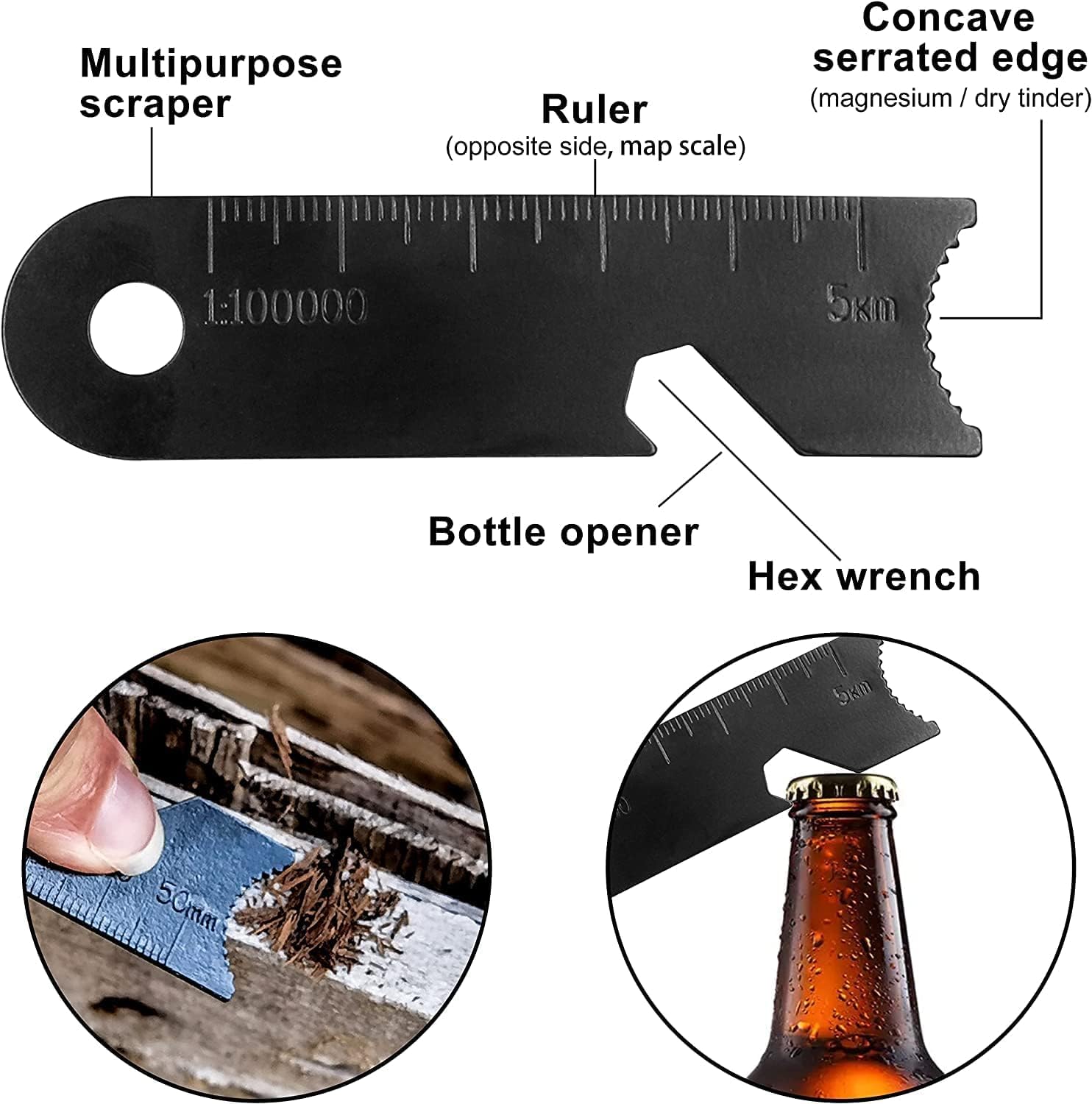 Fire Starter Survival Kit, Magnesium Waterproof Matches Ferro Flint Block,Outdoor Survival Firesteel Gears with Striker for Camping Hiking Hunting Emergency