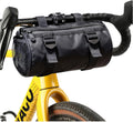 SEAFEW 6L Large Black Bike Handlebar Bag, Waterproof Rain Cover Front Bike Bag for Bicycles, Mountain Road Bike Fram Storage Barrel Bag with Water-resistant Zippers, Cycling Commuter Shoulder Bag