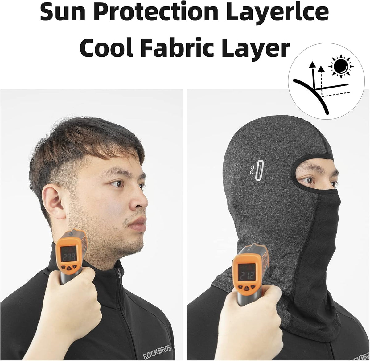 ROCKBROS Summer Balaclava Face Mask Cooling Neck Gaiter Breathable Face