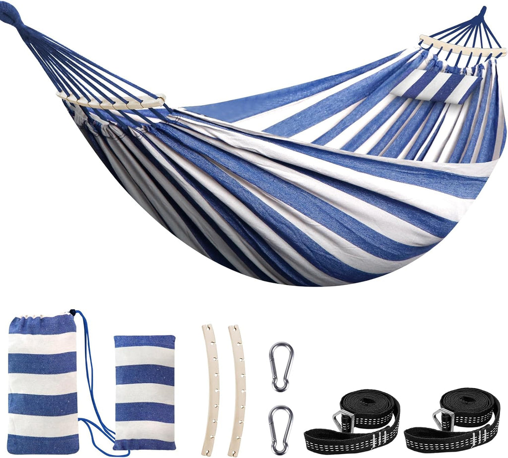 Chihee Cotton Hammock 8.9x4.9ft Holds Up to 660lbs Prevents Side-Tipping