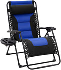 JEAREY Zero Gravity Chair, Oversized Padded Recliner - Black/Blue