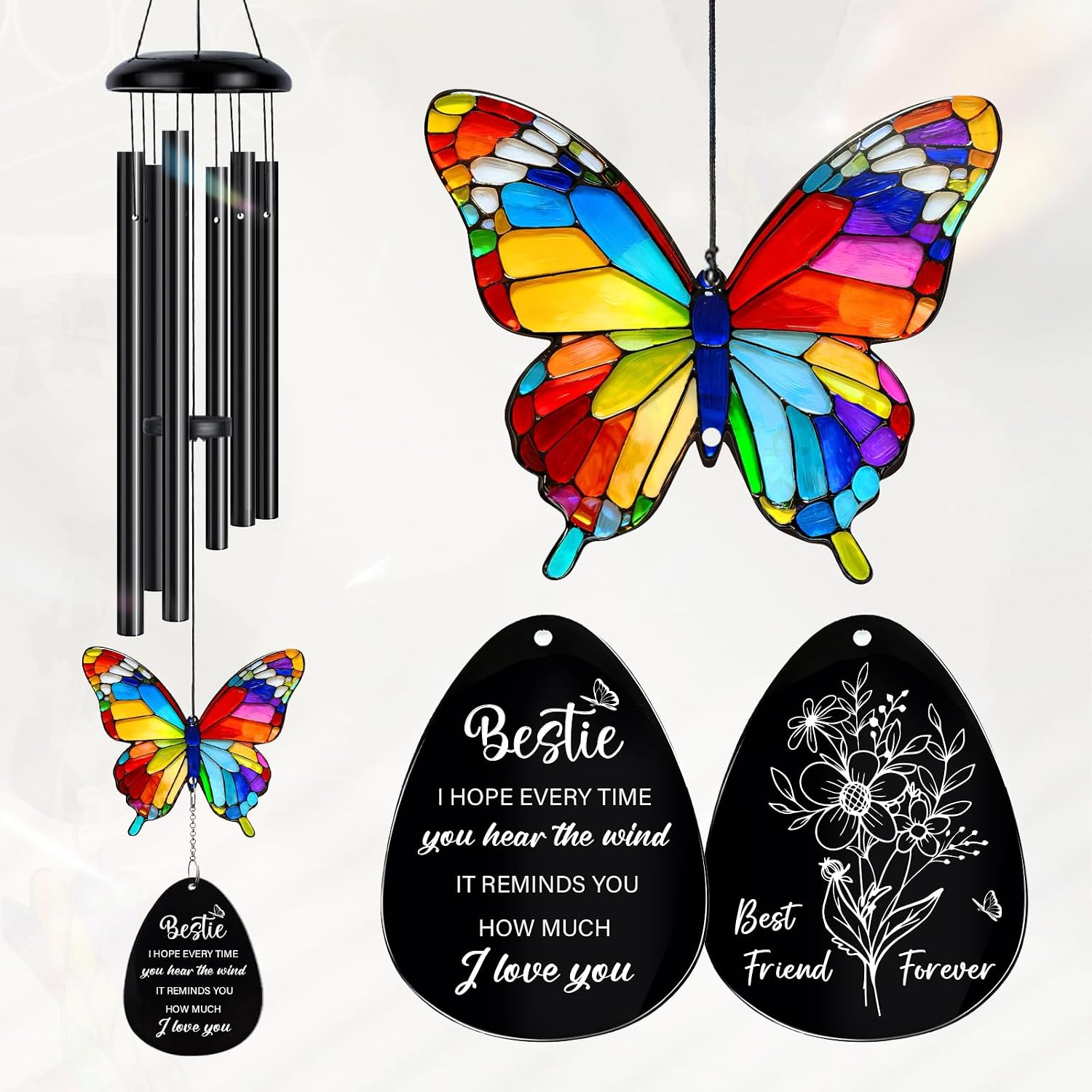 Sisters Gifts from Sister, Sister Birthday Gift from Sisters, Gift for Sisters Birthday, Sisters Present from Sis Brother, Sis Wind Chimes, Best Sis Ever Presents for Christmas, Mothers Day