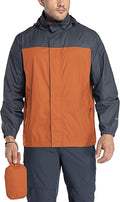 33,000ft Men's Packable Rain Jacket Lightweight Waterproof Golf Raincoat