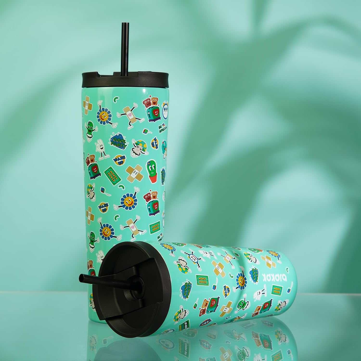 BJPKPK 30 oz Coffee Tumbler with Straw, Insulated Stainless Steel Cup