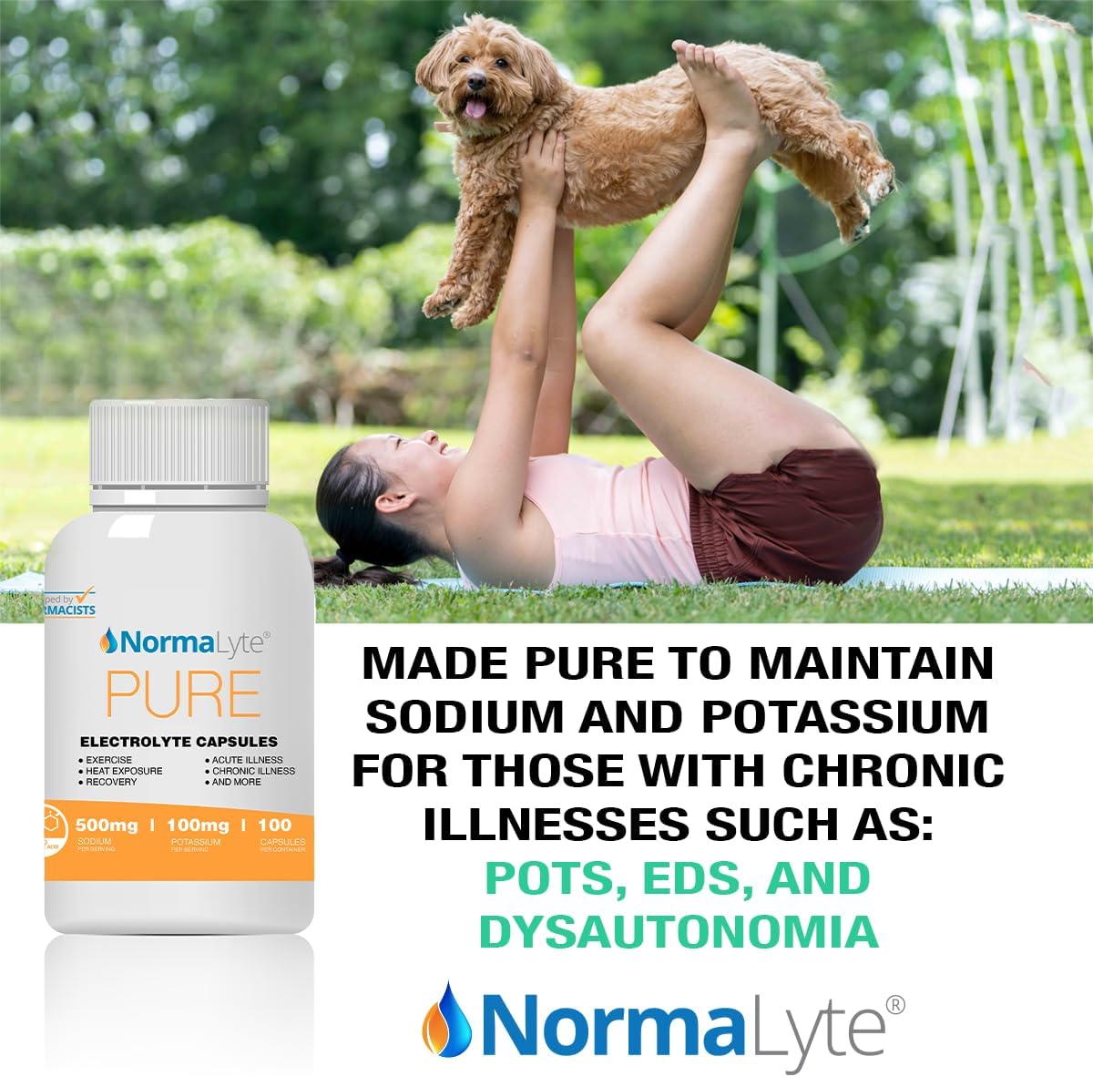 NormaLyte Electrolyte Capsules, 100 Count, Hydration Salt Pills