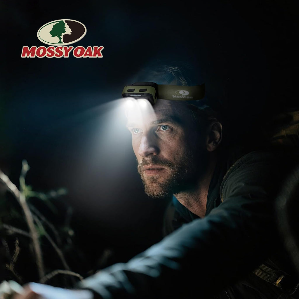 Mossy Oak 600 Lumens Headlamp, Dual Power with Motion Sensor and Magnet