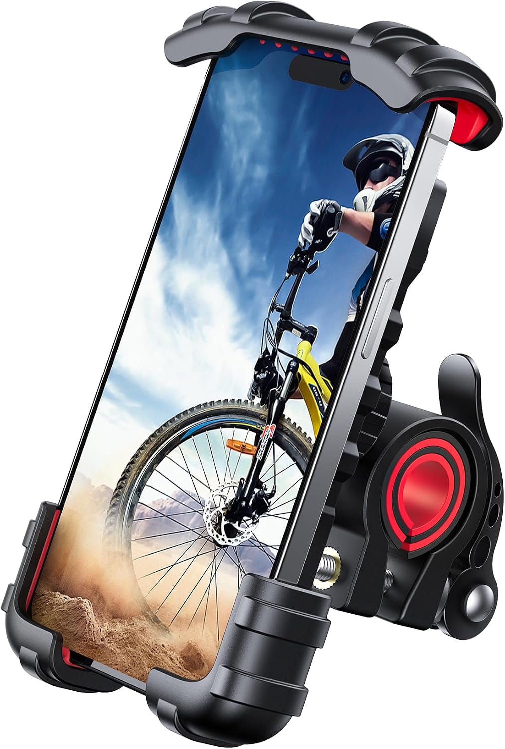 Lamicall Bike Phone Holder Motorcycle Mount - One-Hand Operation, Lockable