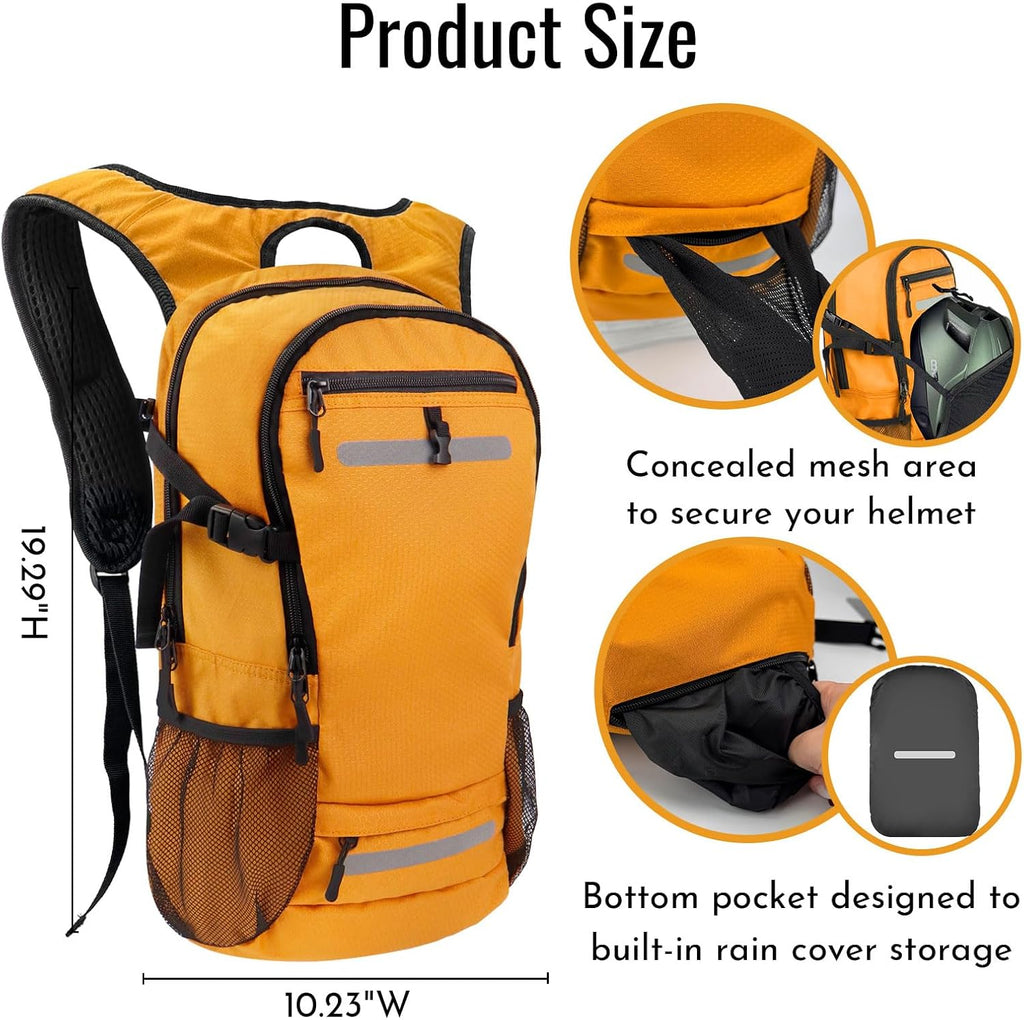 Zavothy 20L Multipurpose Hiking Backpack with 3L Water Bladder – Durable Hydration Backpack with Insulated Bladder Compartment, Hidden Helmet Holder & Rain Cover – for Hiking, Commuting, and Camping