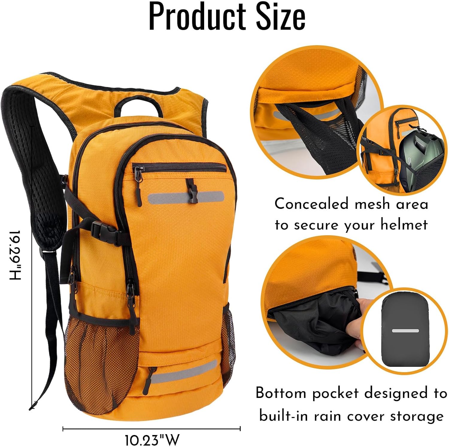 Zavothy 20L Multipurpose Hiking Backpack with 3L Water Bladder – Durable Hydration Backpack with Insulated Bladder Compartment, Hidden Helmet Holder & Rain Cover – for Hiking, Commuting, and Camping