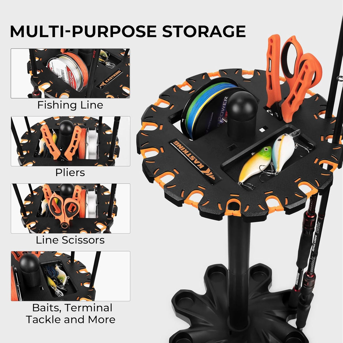 KastKing V16 Fishing Rod Holder for Garage, Fishing Storage Gift for Men