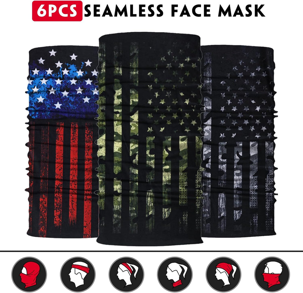 Neck Gaiter for Men Women Headwear Bandana Head Wrap Face Scarf Mask Cover Warmer Balaclava-Seamless & Versatile