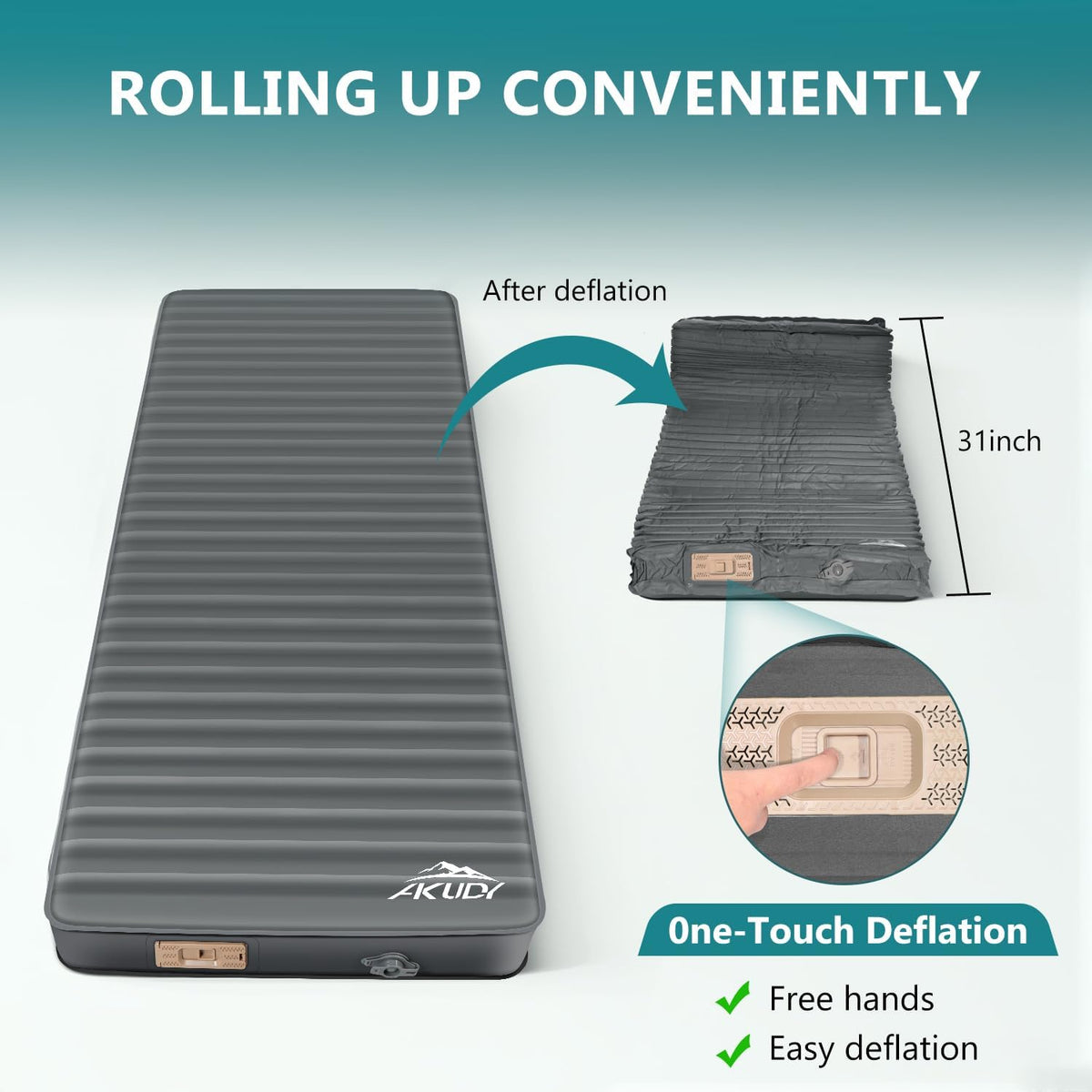 Self Inflating Sleeping Pad with Electric Pump