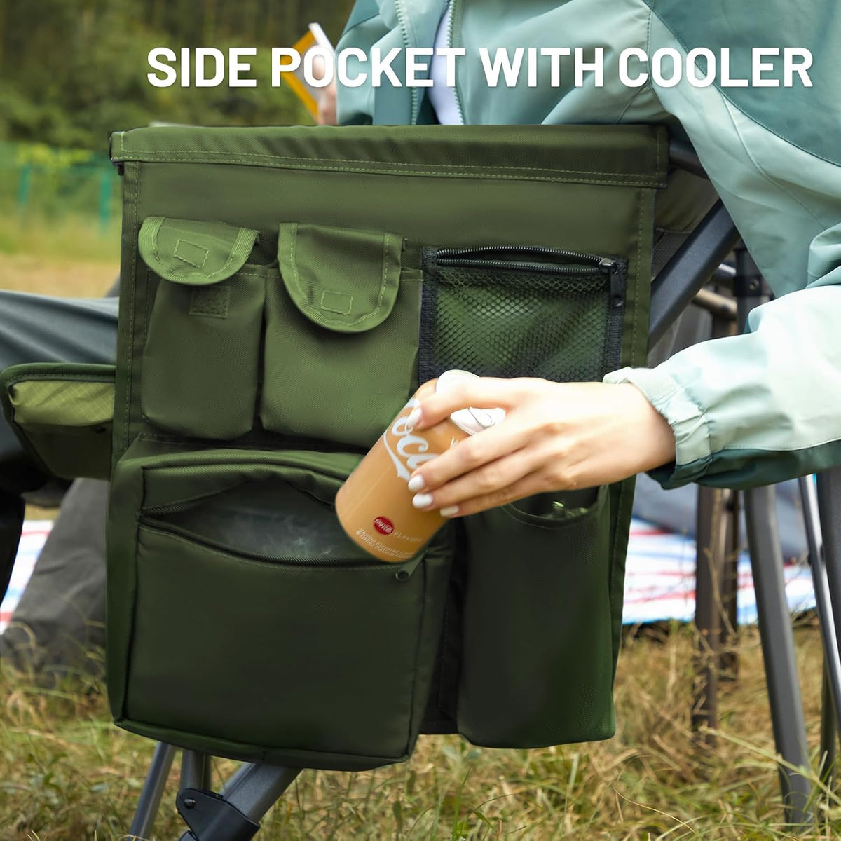 TIMBER RIDGE Oversized Folding Camping Chair High Back 500lbs