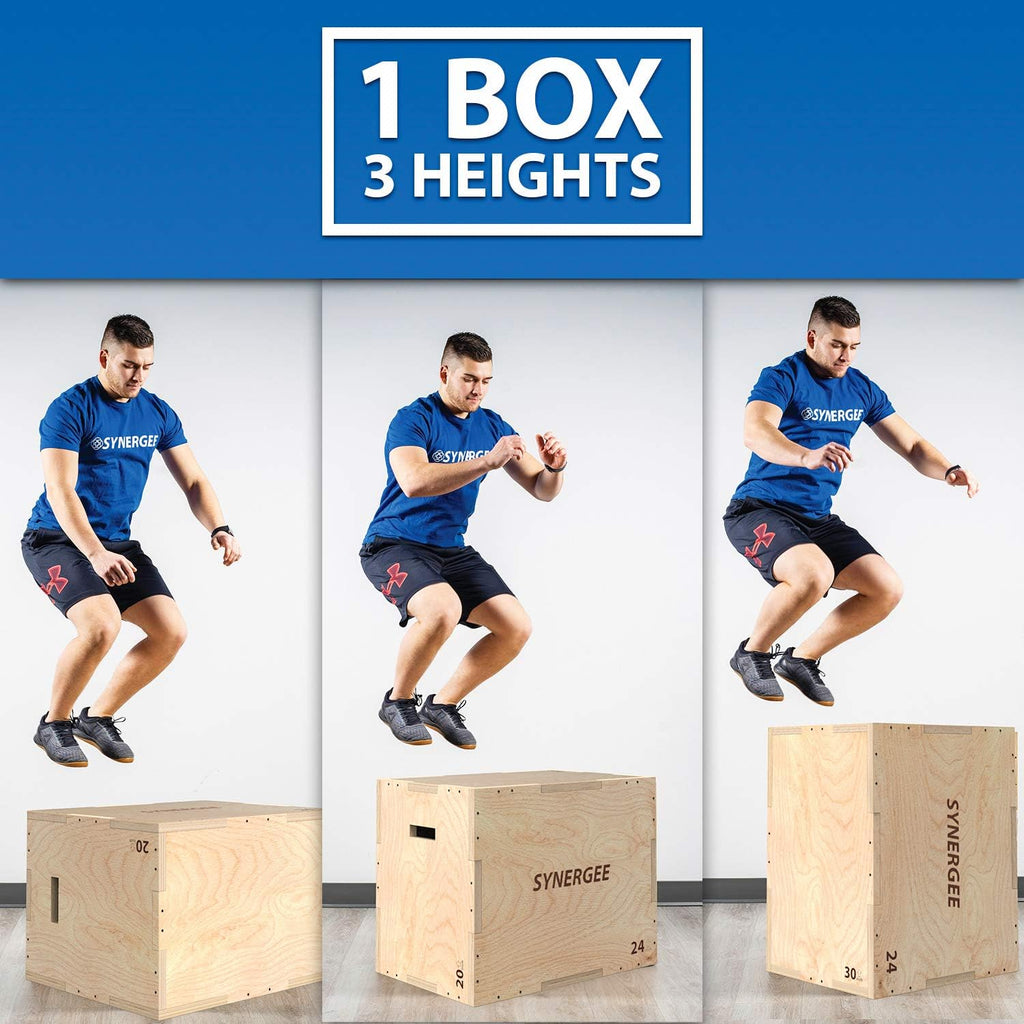 Synergee 3 in 1 Wood Plyo Box – Multiple Sizes