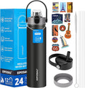 Insulated Water Bottle with Lid & Boot & Stickers, 24 oz