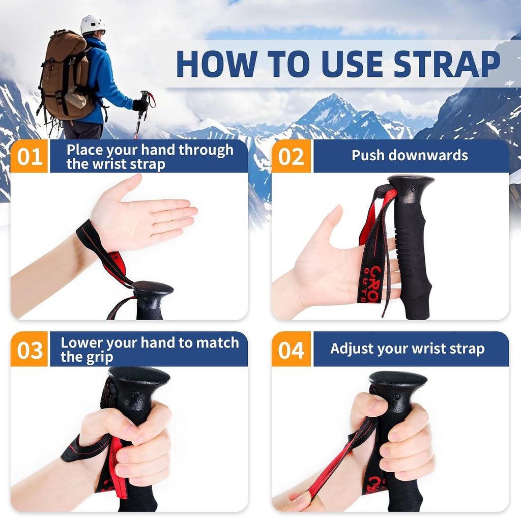 Hiking Poles, Trekking Poles for Hiking, Lightweight Aluminum Adjustable