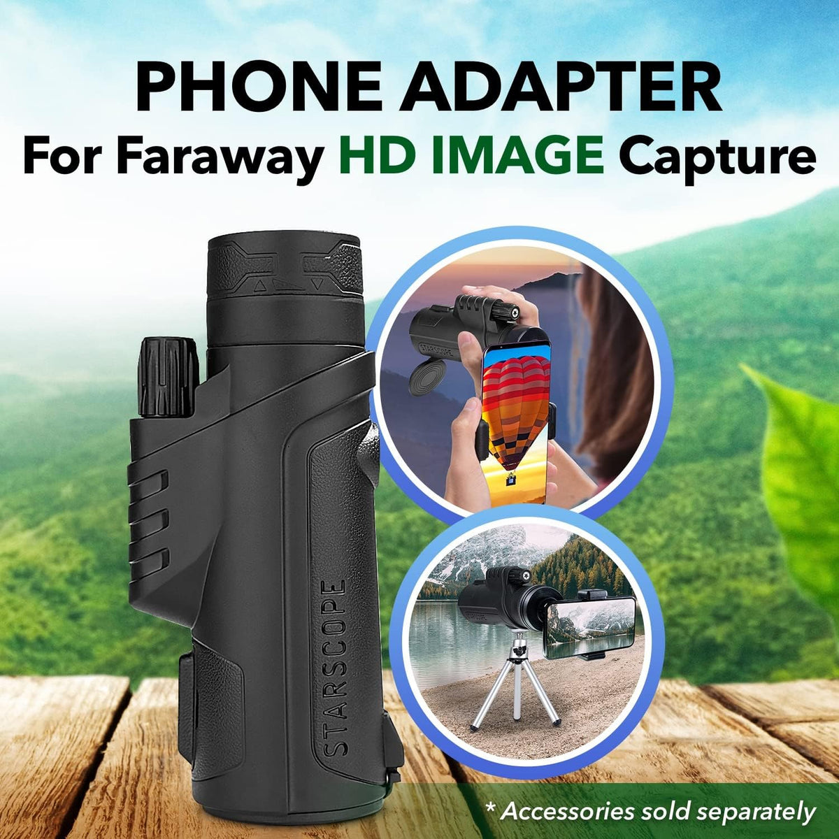 STARSCOPE Monocular G3 - Long-Range 10x42 High Powered Monocular | Small Monoculars for Bird Watching, Hunting, Sports, and More | Monoculars for Adults with BAK4 Prism