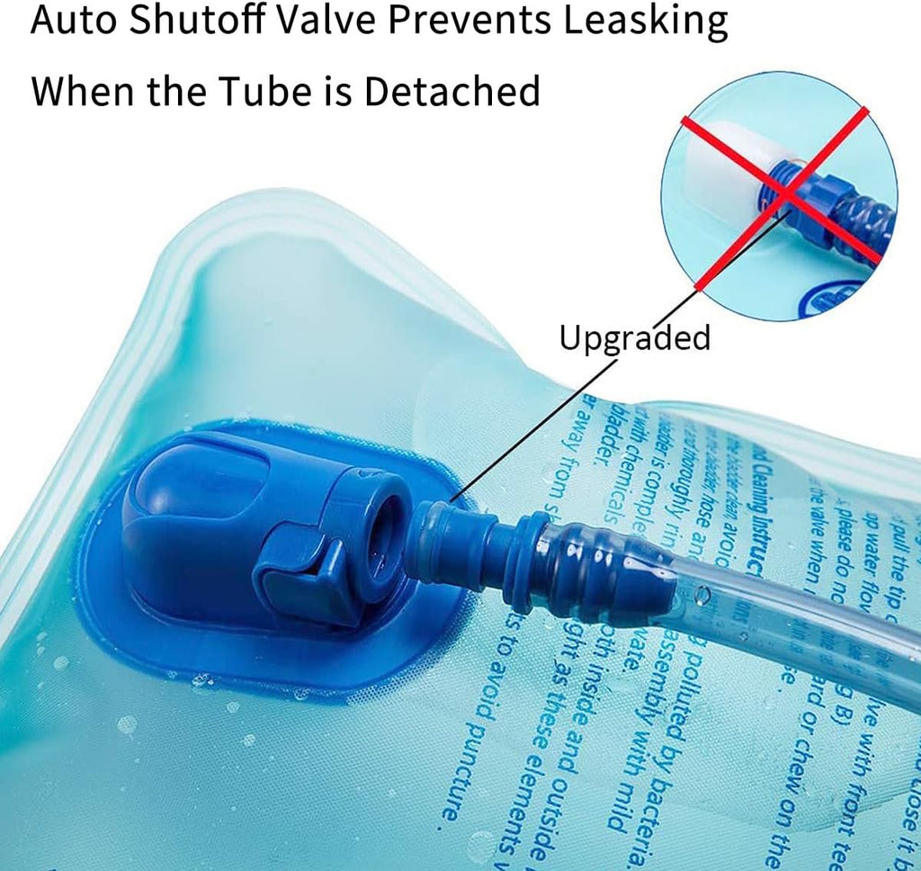 Mothybot 3L 2L 1.5L Hydration Bladder, Upgraded Leak Proof 50OZ/ 70OZ/ 100OZ 3 Liter Water Reservoir for Most Hydration Pack Replacement with Quick Release Insulated Tube & Auto Shut-Off Valve Outdoor