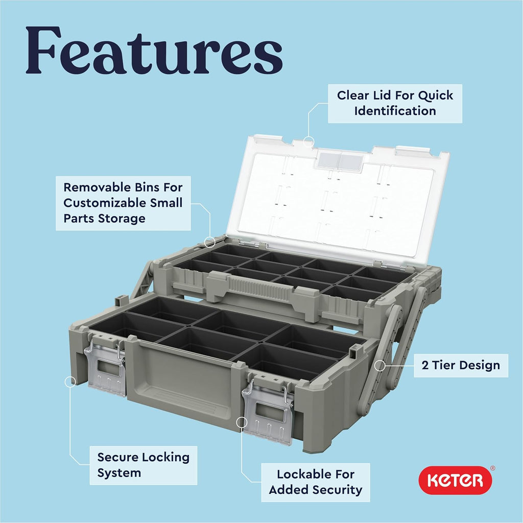 18" Camp & Trail Gear Organizer, Heavy-Duty Cantilever Storage Box