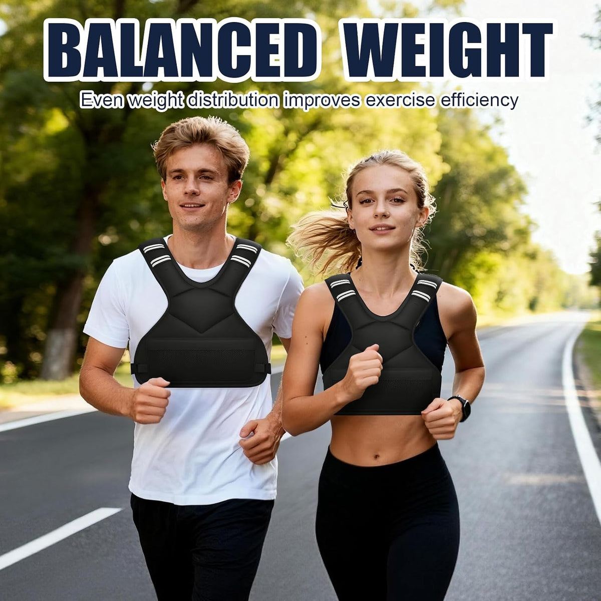 Ragebby Adjustable Weighted Vest for Women Men, 4-10lb/12-18lb/ Vest with 6 Ironsand Weights, Weight Vest with Reflective Strip for Running, Walking, Exercise, Strength Training