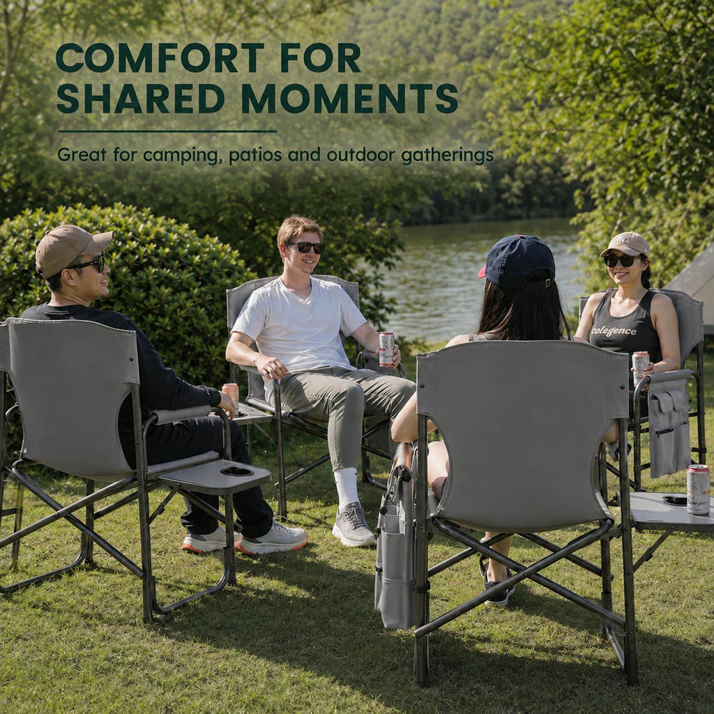 Colegence Oversized Camping Chair, 600-lb Capacity, Heavy-Duty Steel Frame