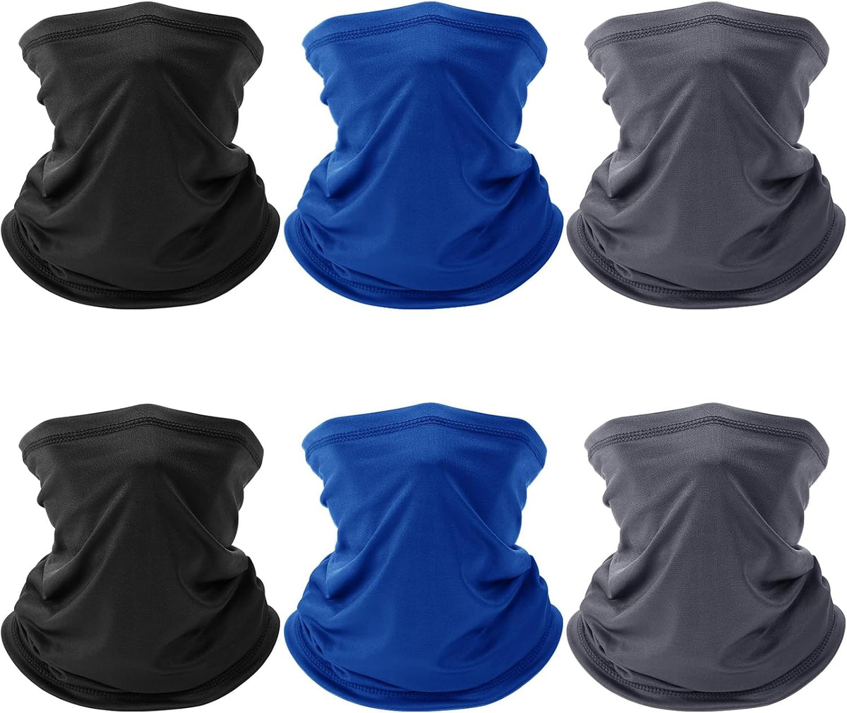 PAETAE 6 Pack Neck Gaiter, Gator Summer UV Dust Mask Cooling Neck Gaiters