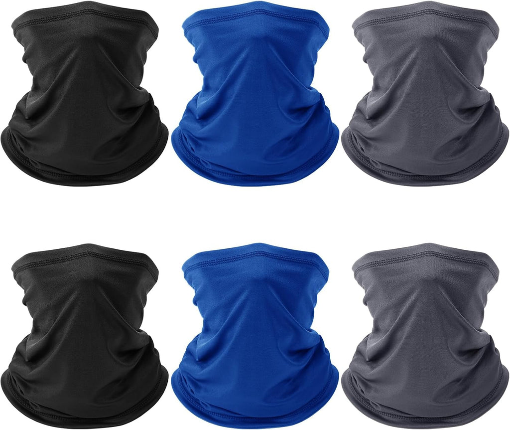 PAETAE 6 Pack Neck Gaiter, Gator Summer UV Dust Mask Cooling Neck Gaiters