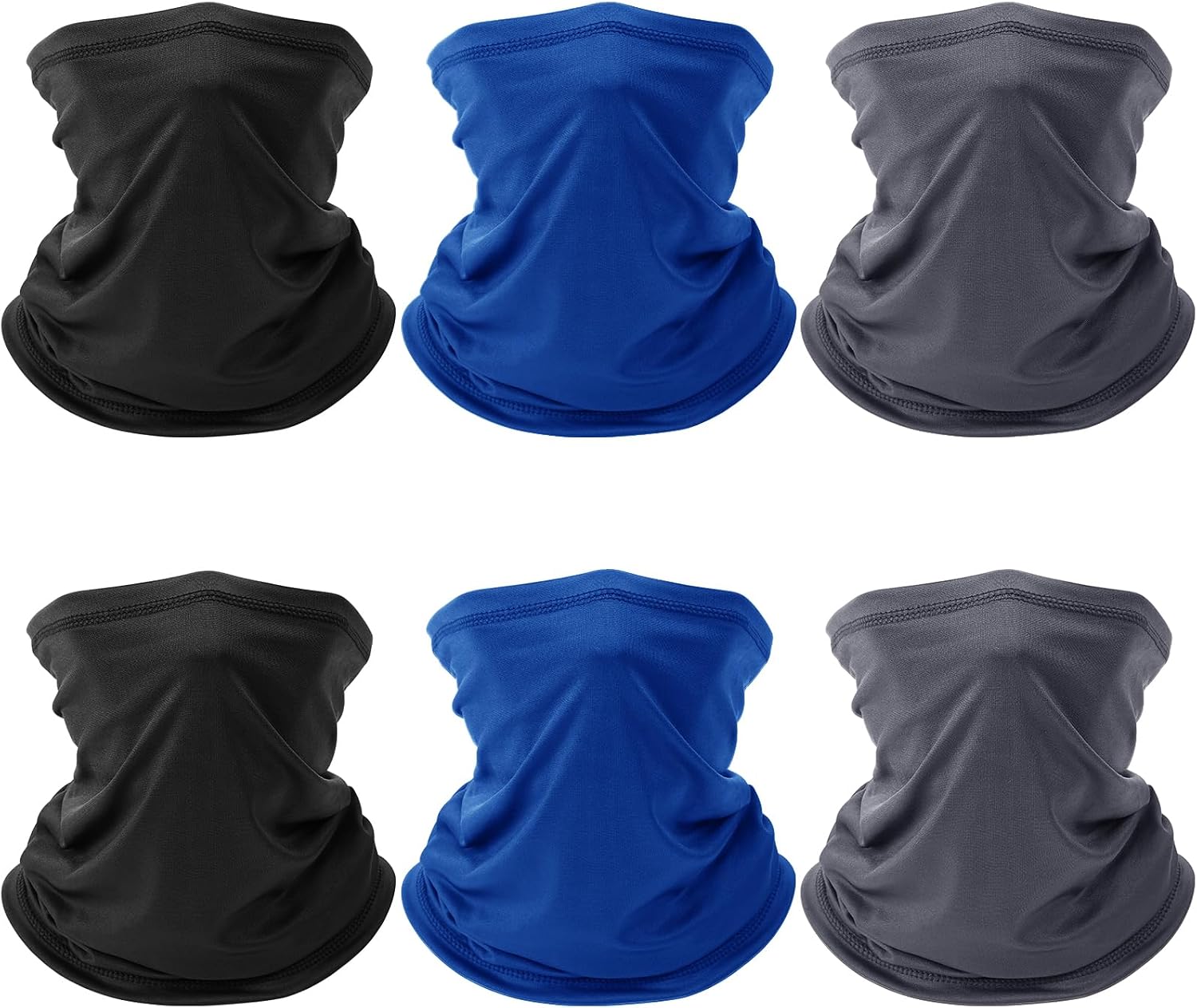 PAETAE 6 Pack Neck Gaiter, Gator Summer UV Dust Mask Cooling Neck Gaiters