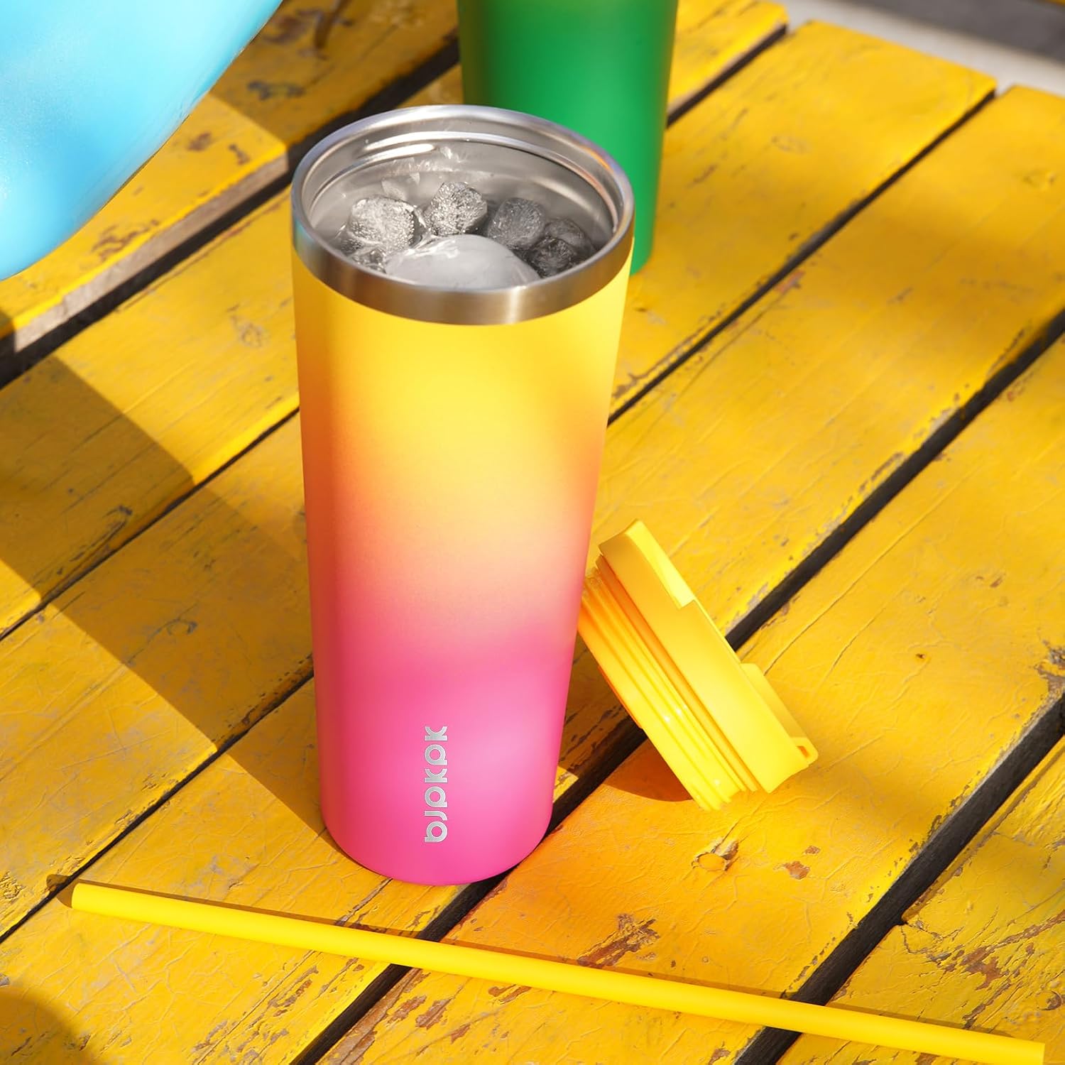 BJPKPK 30 oz Coffee Tumbler with Straw, Insulated Stainless Steel Cup