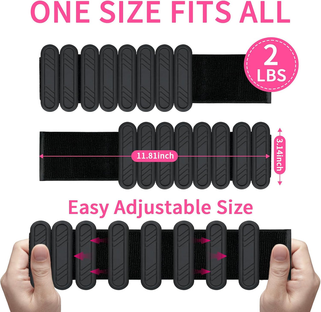 Wrist & Ankle Weights for Women, Adjustable Weights for Leg & Arm,Wearable Ankle Weights for Pilates, Walking, Yoga, Dance, Barre,Gym