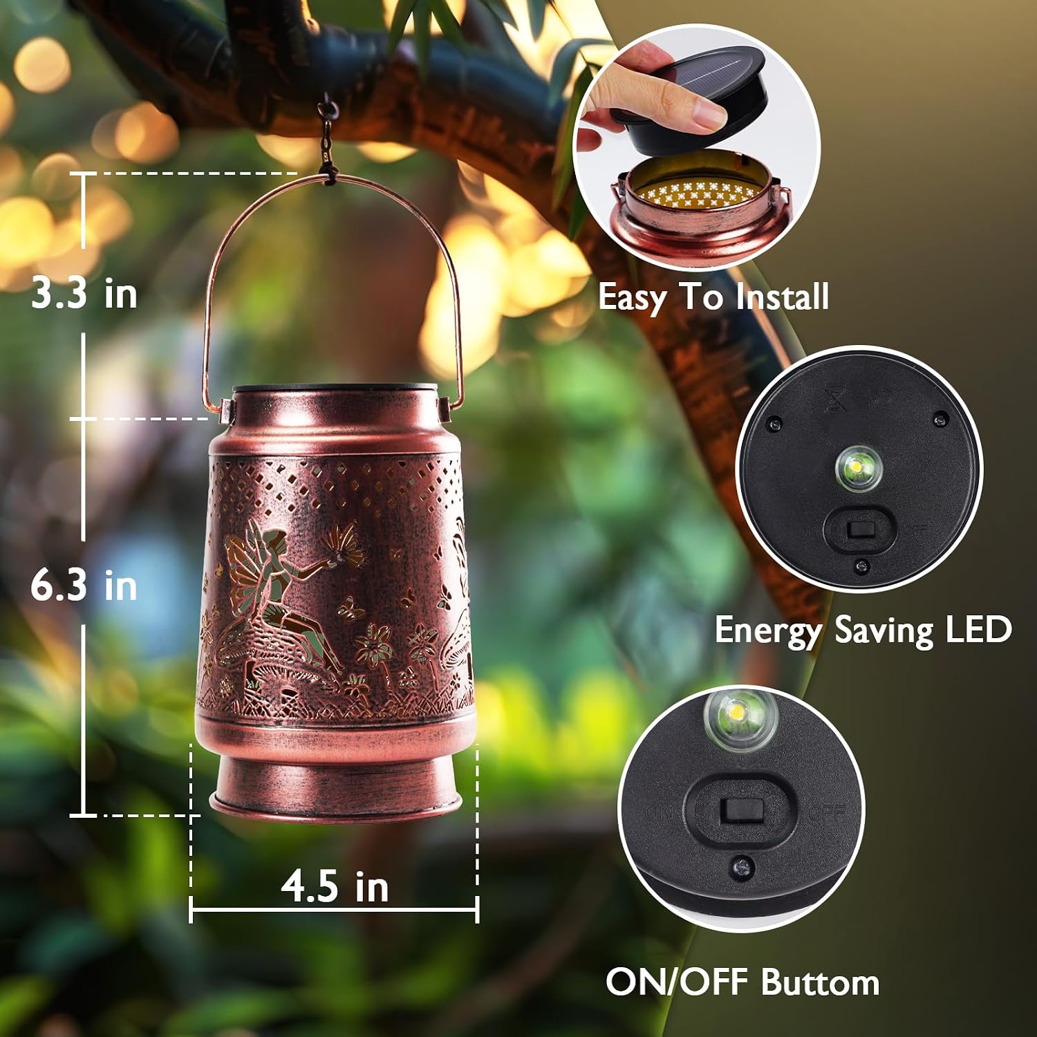 Homemory Gifts for Women, Solar Fairy Lanterns Outdoor Lights